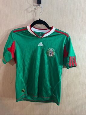 ADIDAS ClimaCool 2010 MEXICO World Cup Soccer Jersey Green/Red Size M